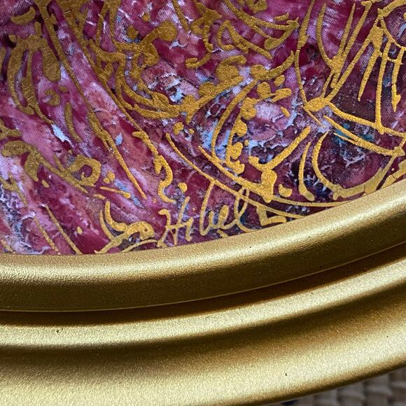 Vtg Edna Hibel And Unto Us a Child is Given Porcelain Plate 1994 Wood Frame - Picture 12 of 14